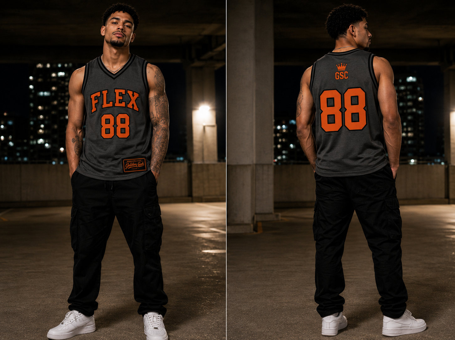 FLEX 88 Smoke & Ember - Model Front & Back