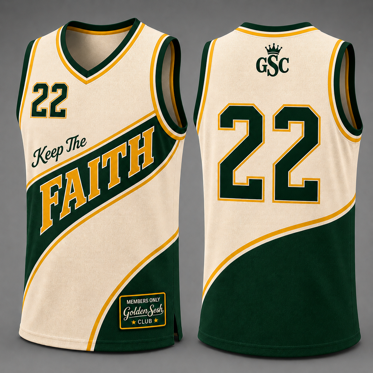Keep The Faith Jersey (22) - front and back flat lay