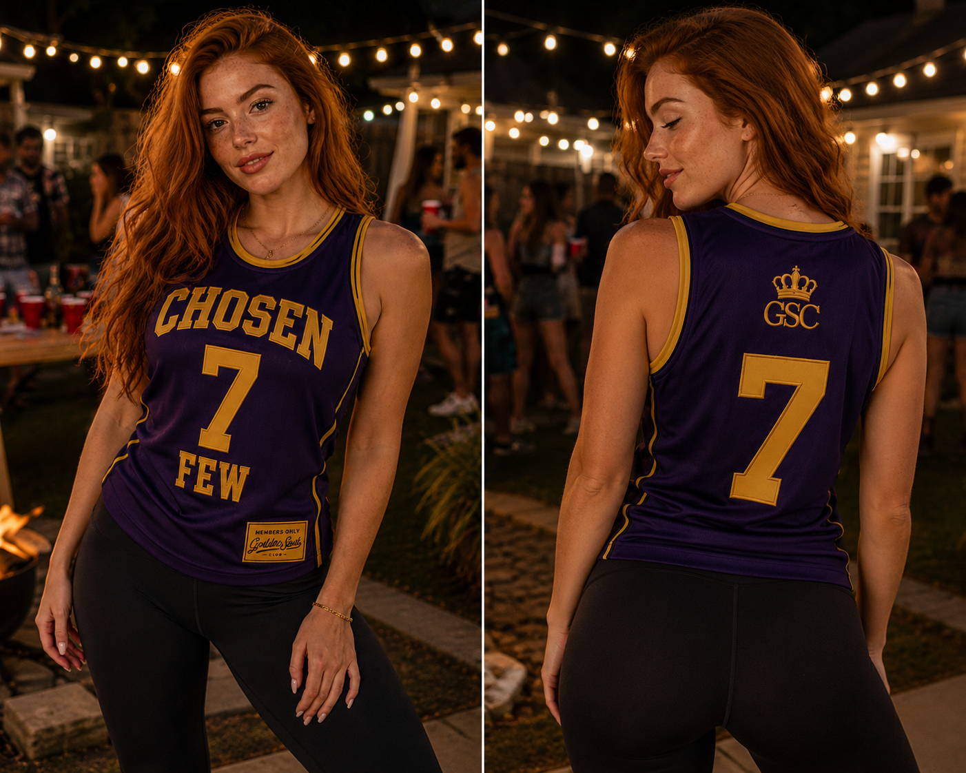 CHOSEN FEW 7 Royal Purple - Model Front & Back