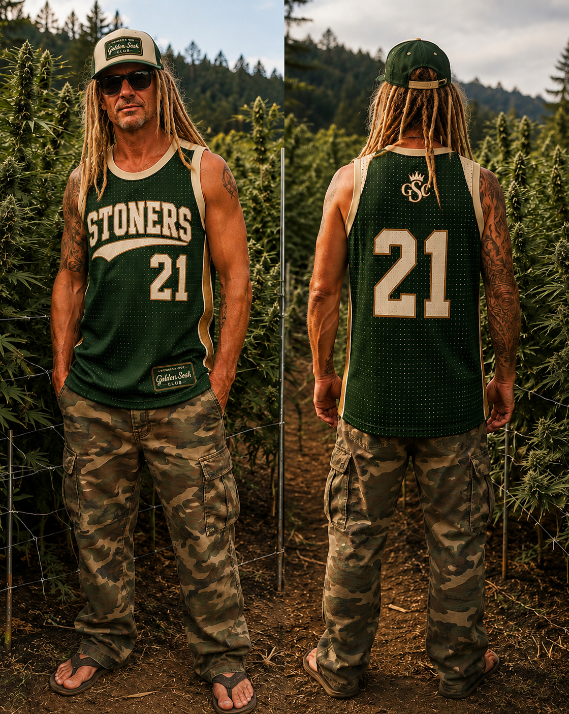Stoners 21 Jersey - Front and Back Model