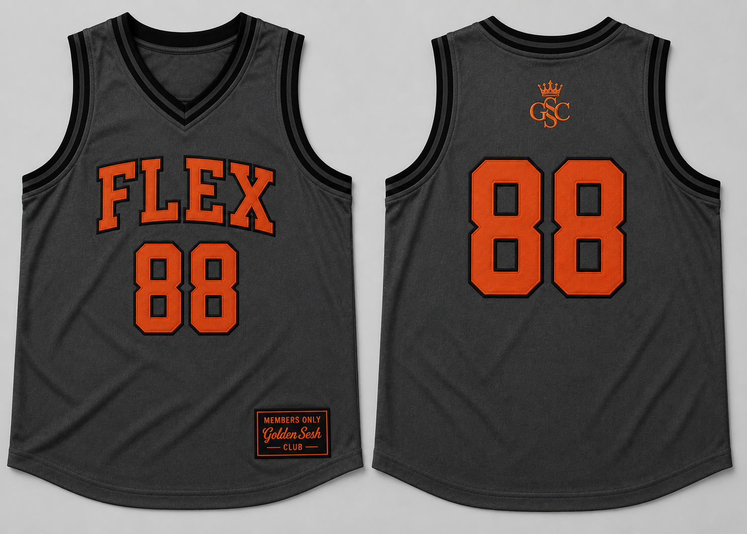 FLEX 88 Smoke & Ember - Flat Lay Front & Back
