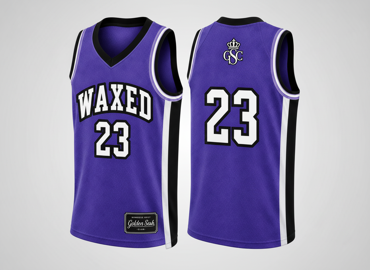 WAXED 23 Jersey flat lay front and back - luxury grey background