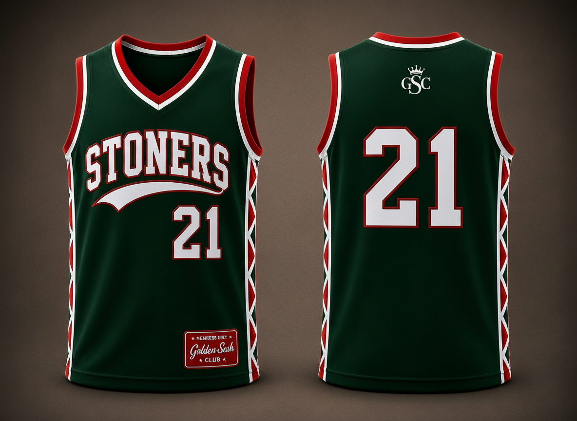 Stoners 21 Jersey - Flat Lay Front and Back