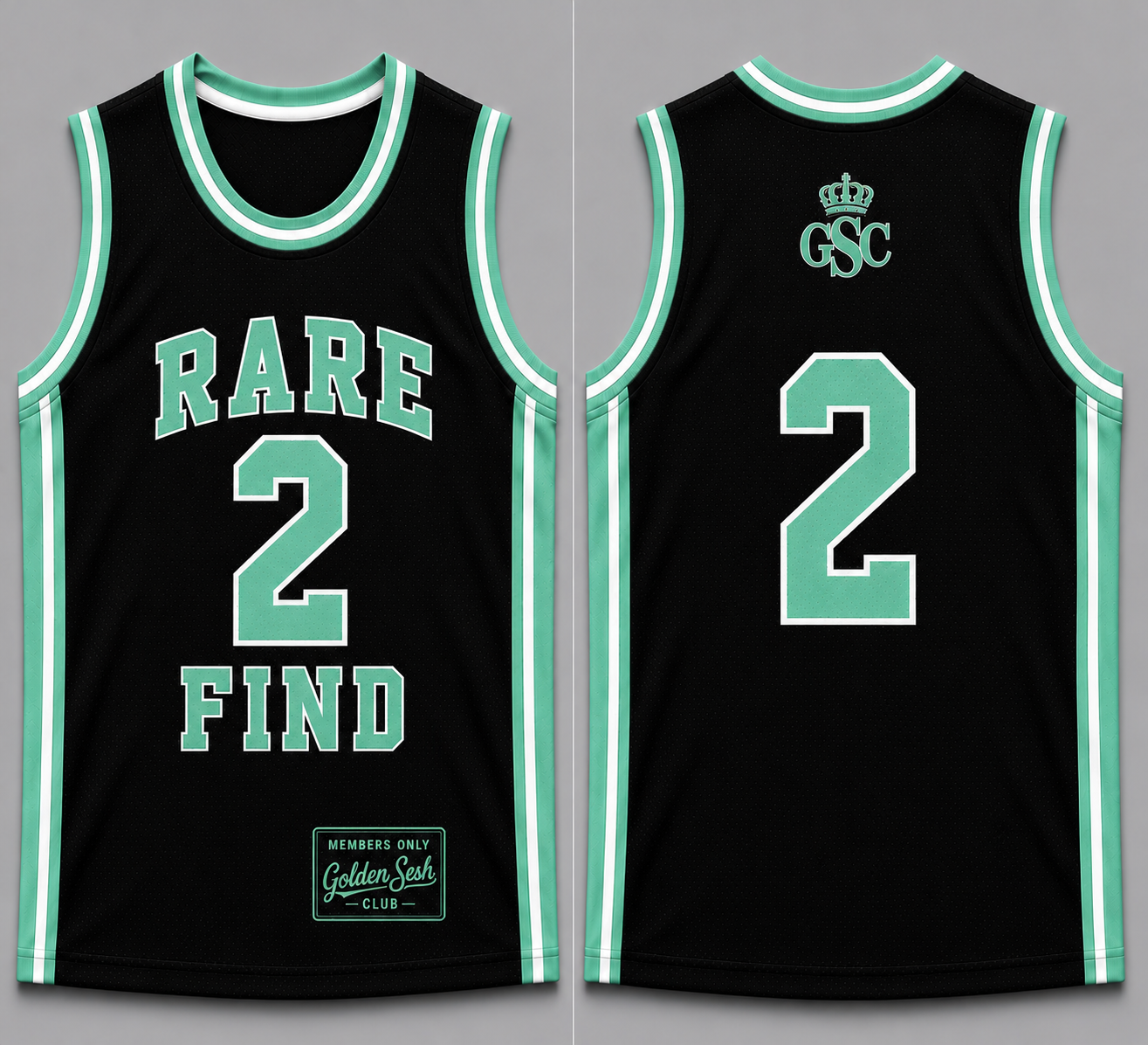 RARE 2 FIND Jersey - Flat Front and Back View