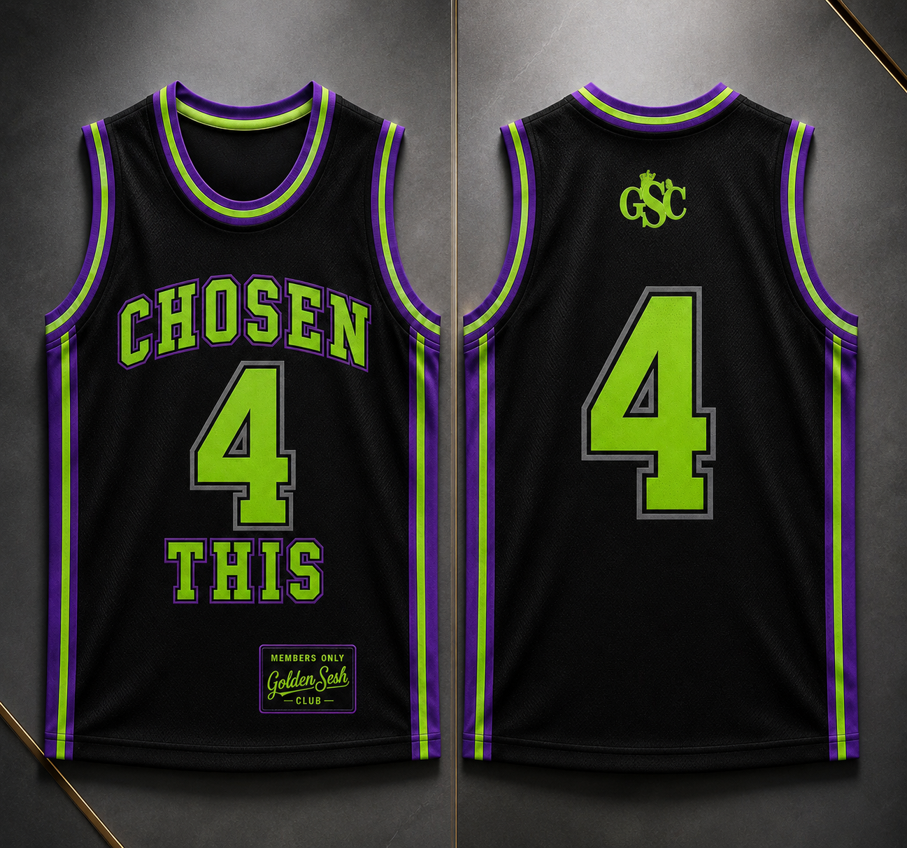 Chosen 4 This Jersey - Flat front and back view