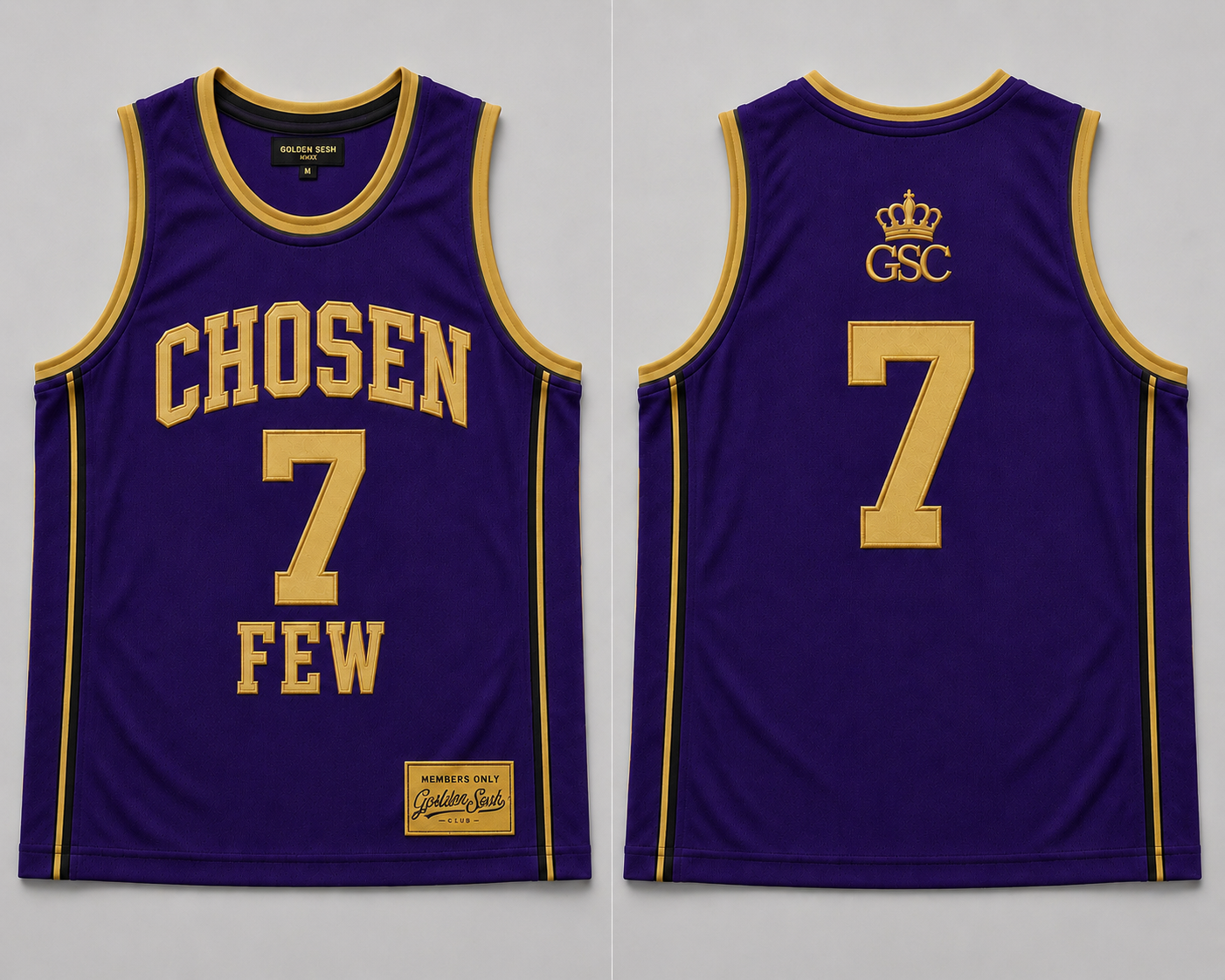 CHOSEN FEW 7 Royal Purple - Flat Lay Front & Back