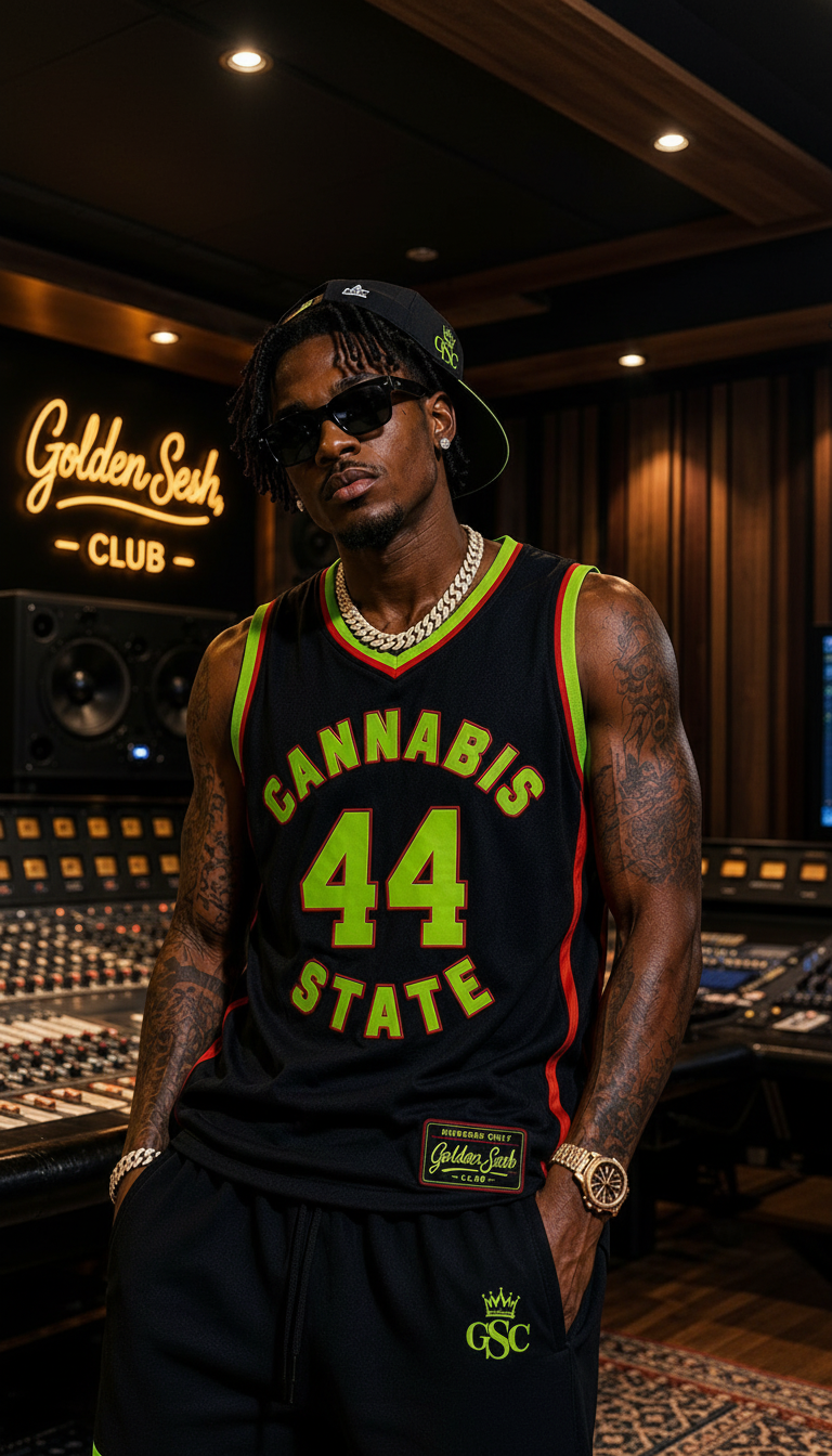 Cannabis State 44 Jersey - Front model only